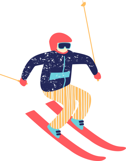 Skier - Skiing (404x519), Png Download