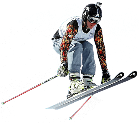 Skiers Skiers - Downhill (472x417), Png Download