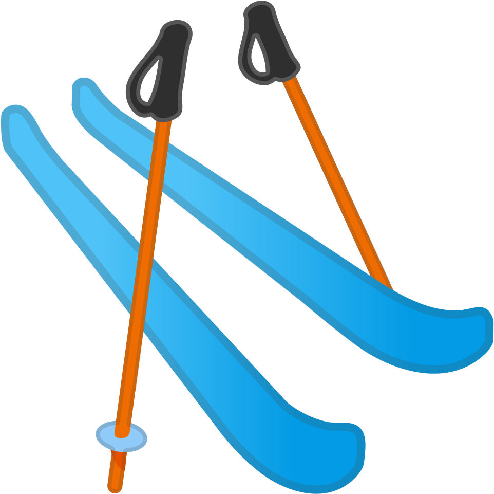 Download Svg Download Png - Ski Emoji Png (1024x1024), Png Download