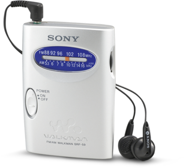 Sony Radio Walkman Srf-59 (1000x1000), Png Download