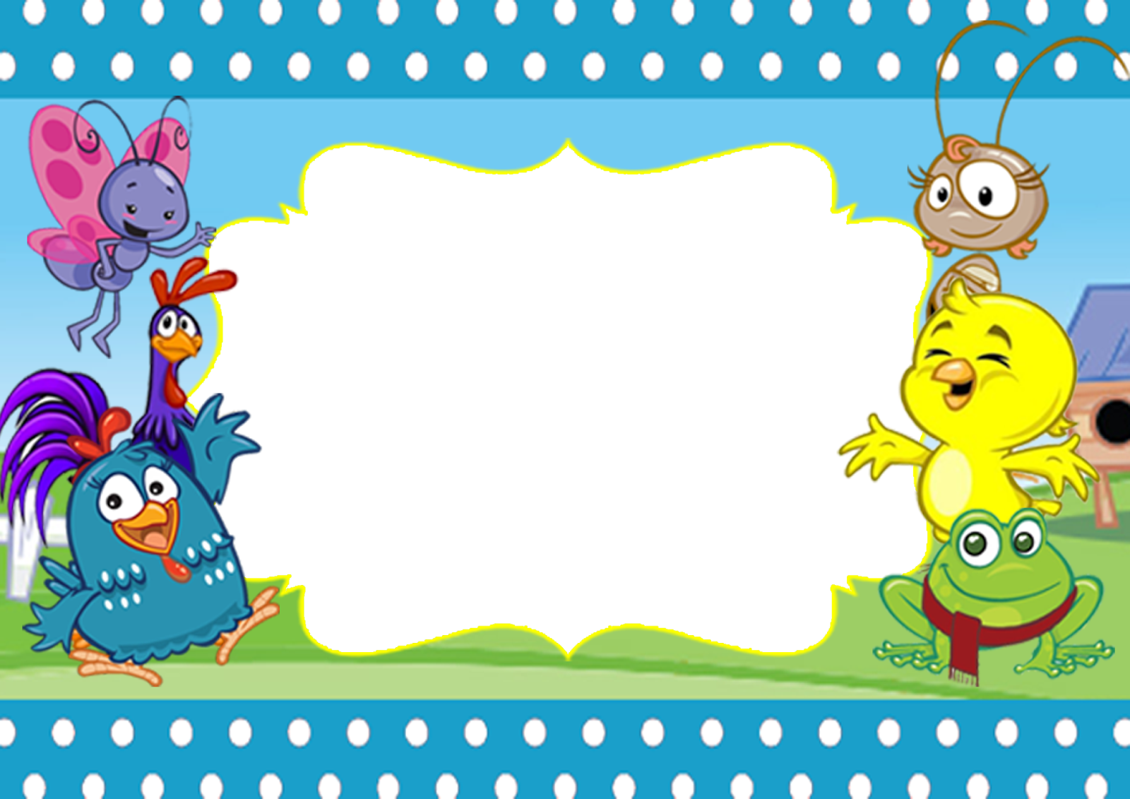 Moldura Turma Da Galinha Pintadinha (1600x1131), Png Download