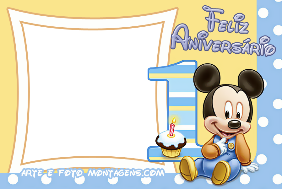 Download Molduras Para Fotos Gratismickey 1ano Mickey Mouse 1st Birthday Full Size Png Image Pngkit
