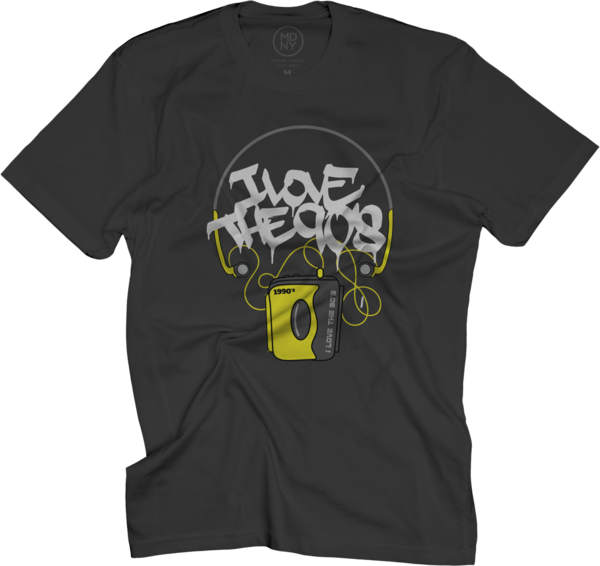 Walkman On Black T-shirt $25 - Up Tee (600x566), Png Download