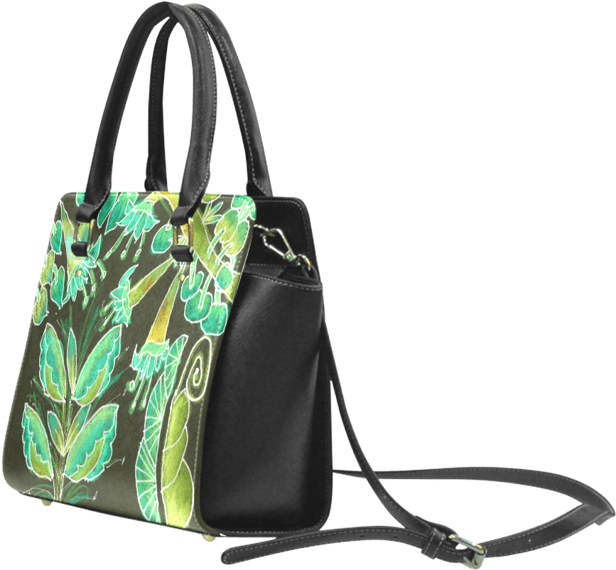 Irish Garden, Lime Green Flowers Dance In Joy - Vintage Rivet Shoulder Handbag (model 1645) - One Size (1000x1000), Png Download