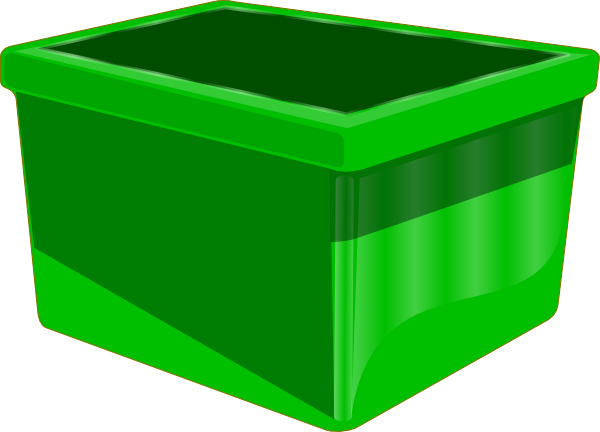 Green Bin Clipart (600x432), Png Download