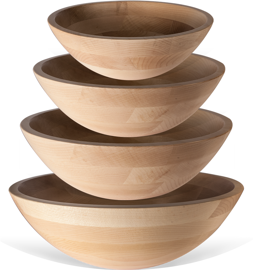 Wooden Bowl - Lamson Treespirit 4 Piece Set Wooden Bowls, Wood (1000x1000), Png Download