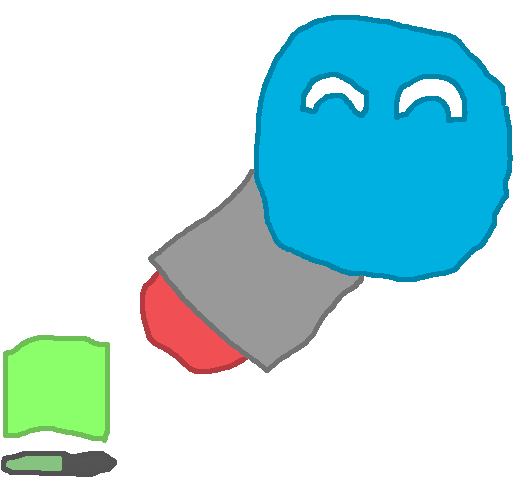 Artistic Contentdestroyer Destroying A Green Square (622x517), Png Download