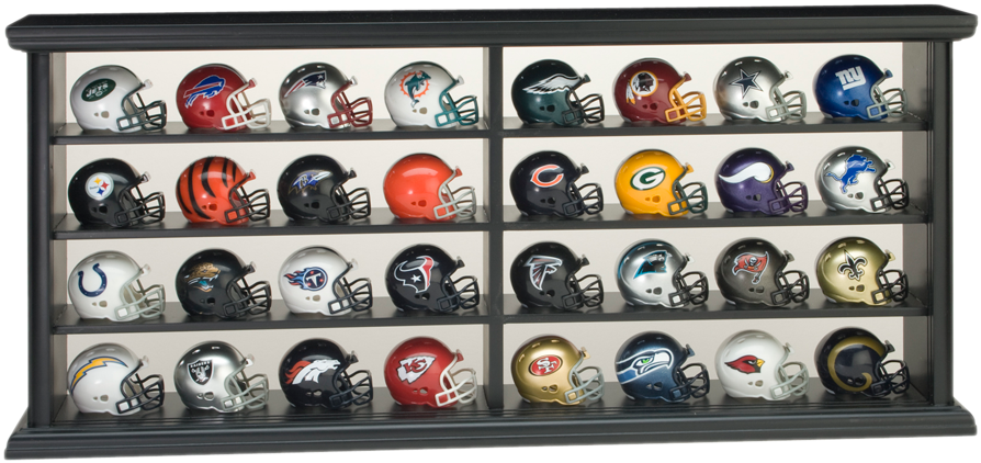 Riddell 32 Piece Wood Display Set - Ncaa Pocket Pro 2016 Helmets (900x812), Png Download