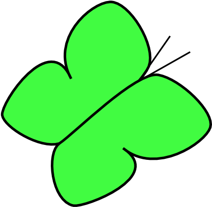 How To Set Use Light Green Butterfly 2 Icon Png - Clip Art (600x465), Png Download
