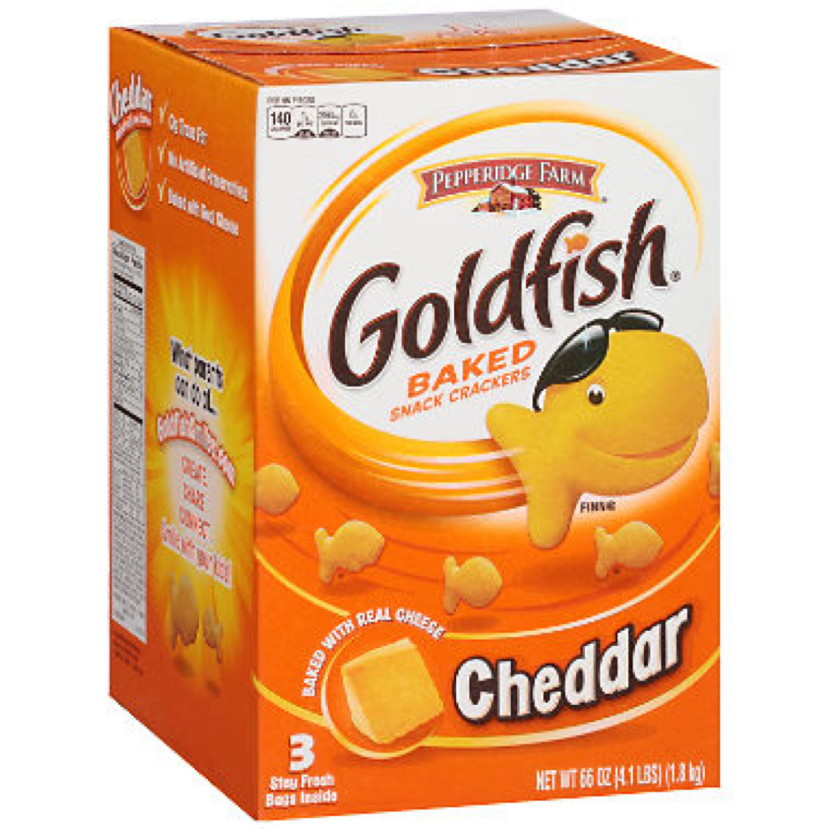 Peanut-free Snacks - Goldfish - Goldfish Crackers Cheddar (2181x1205), Png Download