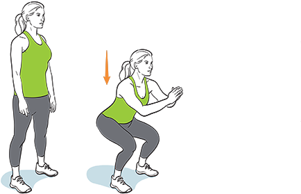 Pause At The Bottom, Then Return To Starting Position - Standard Squat (600x300), Png Download