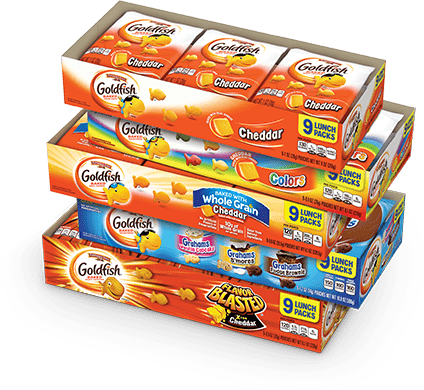 Goldfish® Crackers Have Been Making Families Smile - Pepperidge Farm Multipack Goldfish Crackers, Cheddar, (424x390), Png Download