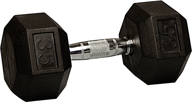 Goblet Squat Is A Front Squat, Where The Back Must - Dumbbell Transparent Png (700x700), Png Download