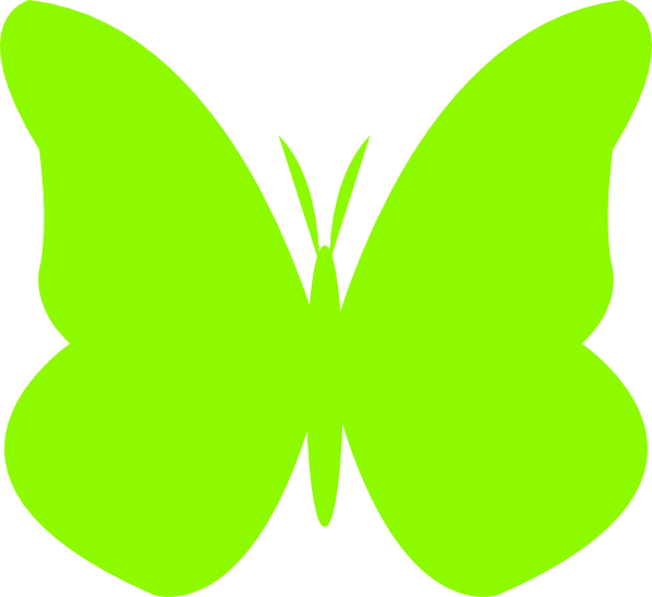 How To Set Use Lime Green Butterfly Clipart - Clip Art (600x550), Png Download