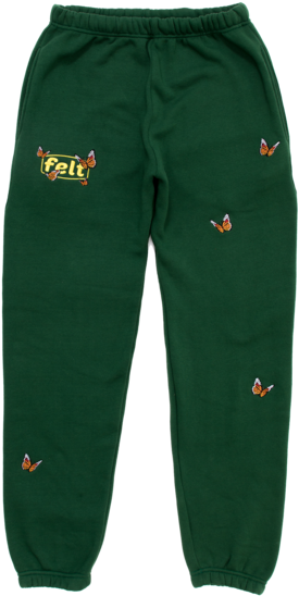 Green Butterfly Sweatpants - Green (720x720), Png Download