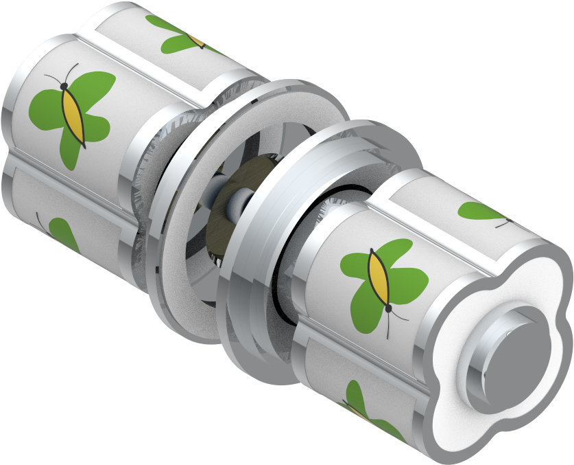 Capucine Green Butterfly Platinum Decor - Video Camera (1000x1000), Png Download