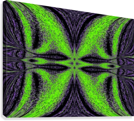 Green Butterfly 4 Canvas Print - Thread (429x386), Png Download