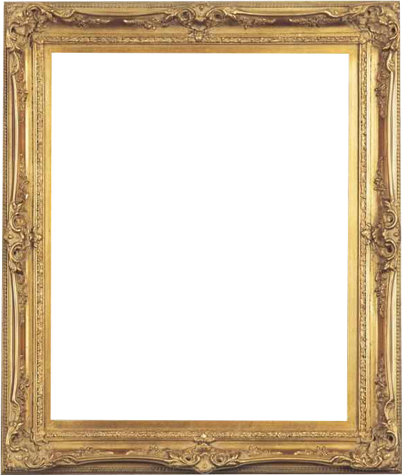 Una Variedad De Marcos Png Con Bordes Clasicos Cuadrados - Gold Picture Frame (598x700), Png Download