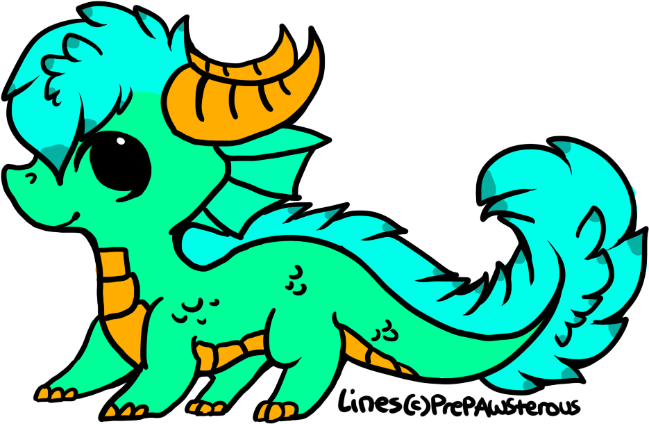 Cute Dragon For Sale By Shark-d0g On Clipart Library - Cartoon (1000x676), Png Download