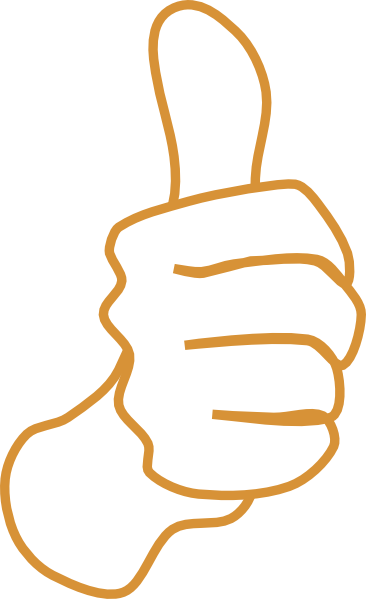 Cartoon Thumbs Up Black Background (366x599), Png Download