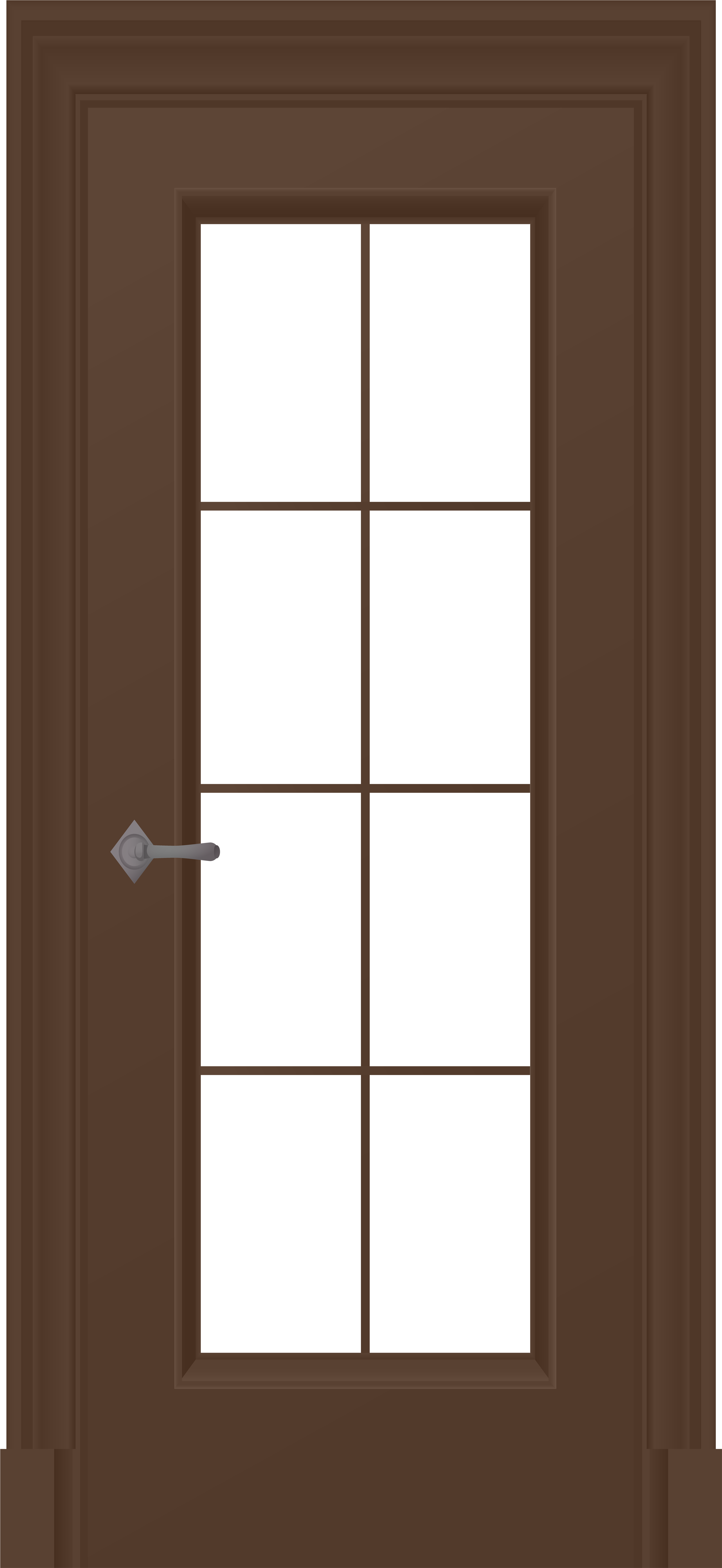 Brown Door Png Clip Art - Clip Art (3685x8000), Png Download