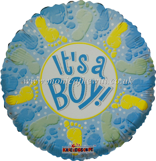 Its A Boy - 36" It's A Boy Footprint - Mylar Balloons Foil (518x537), Png Download