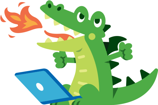 Cute Nerdy Dragon - Little Dragon (618x618), Png Download