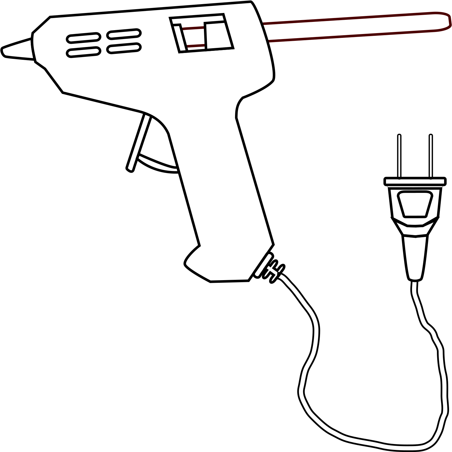 This Free Icons Png Design Of Herramienta Pistola Silicona (1697x2400), Png Download
