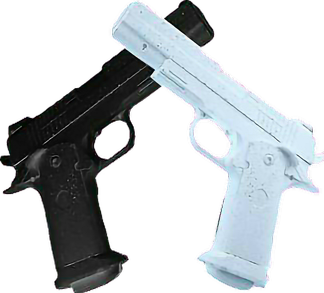 Pistolas Blackandwhite Aesthetic Arms Armas Pistola - Pistol (654x592), Png Download