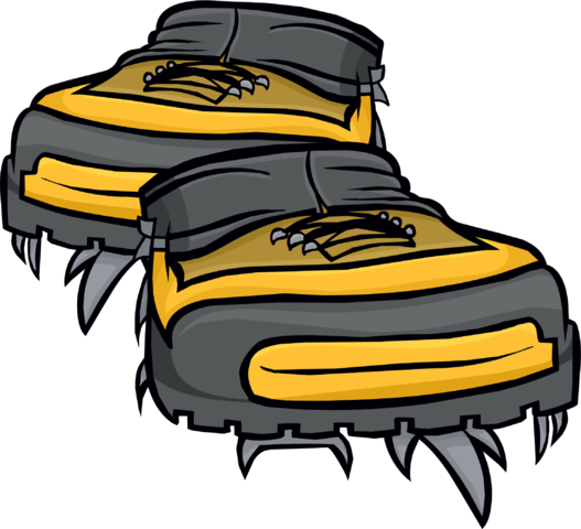 Yellow Hiking Shoes - Wiki (527x480), Png Download