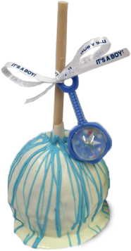 Baby Shower Boy - Blue Candy Apples For Baby Shower (352x469), Png Download
