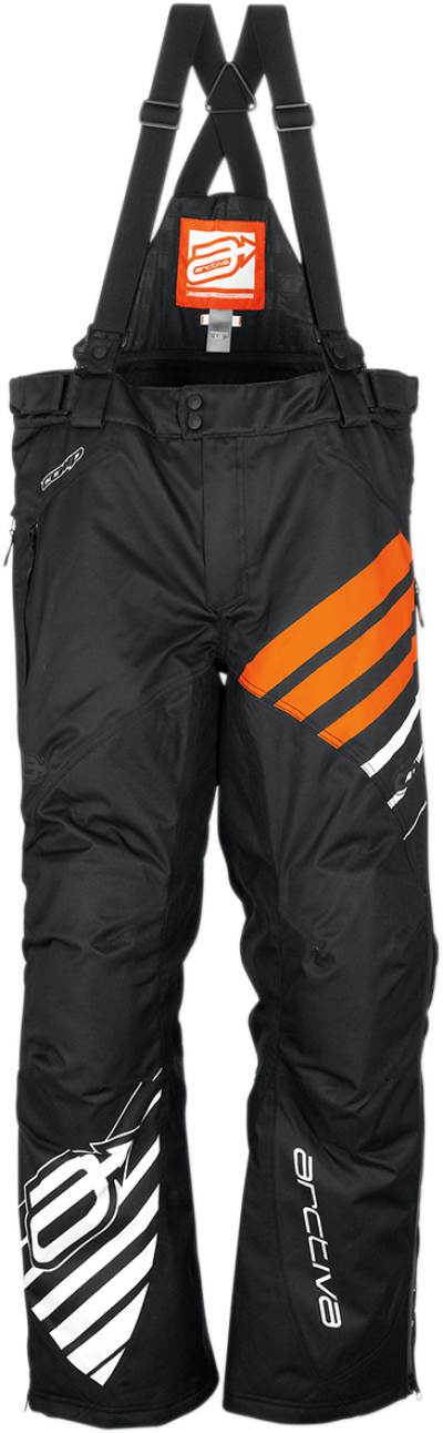 Arctiva Womens Comp Insulated Snowmobile Bib Black - Arctiva Comp Insulated Women's Bibs Orange 2xl - 3131-0495 (400x1292), Png Download
