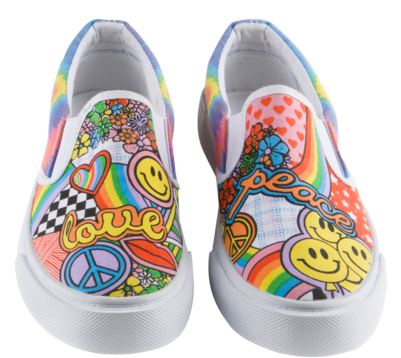 Footwear - Colorful Sharpie Shoe Designs (400x377), Png Download