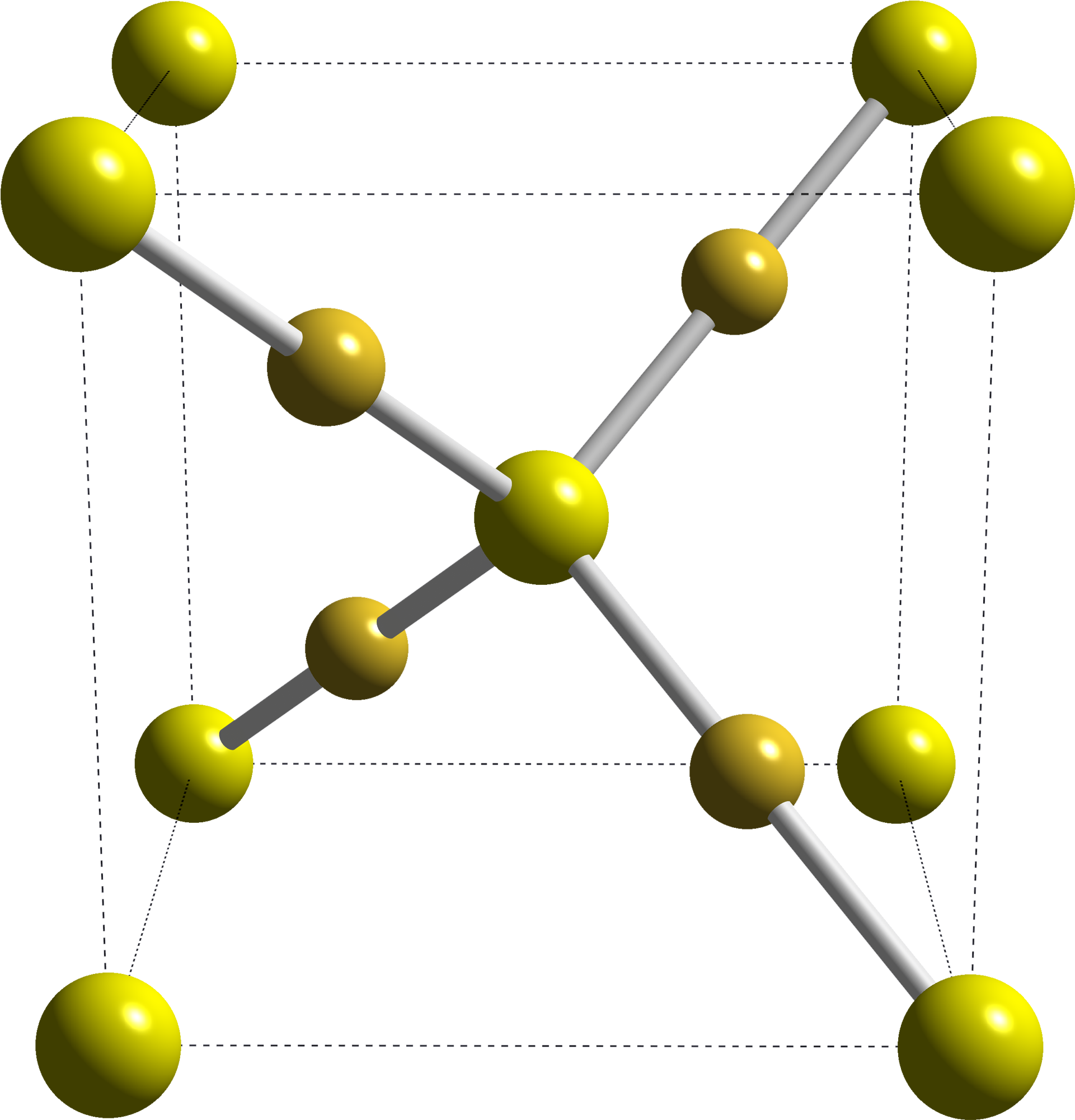 Gold Sulfide Xtal 1995 Unit Cell - Gold Au Chemical Formula (2070x2150), Png Download