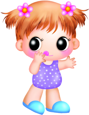 Amazing Cute Cartoon Png Cute Baby Girl S Cute Baby - Cartoon Baby Girls (400x400), Png Download