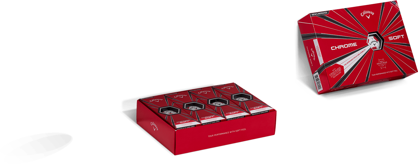 Chrome Soft Truvis Golf Ball Box - Golf Ball (1680x700), Png Download