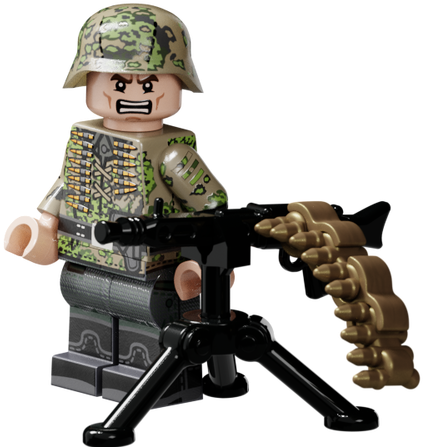 Wwii German Kursk Machine Gunner - Lego German Ww2 Soldiers (500x500), Png Download