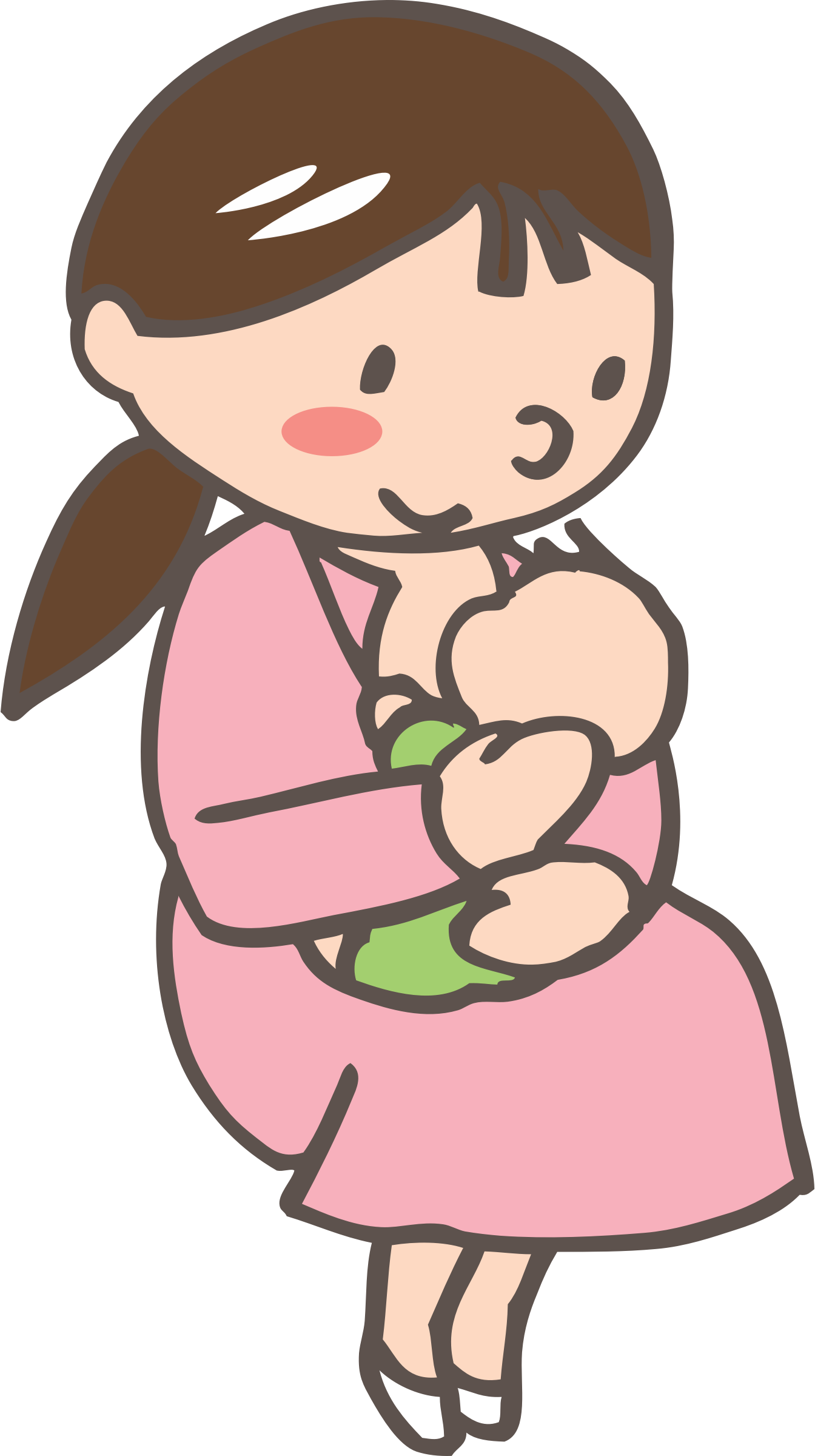 Big Image - Clip Art Breast Feeding (1344x2400), Png Download