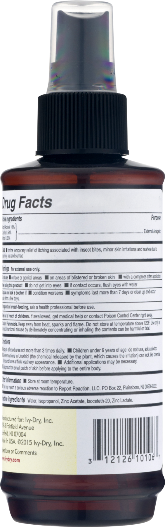 Ivy-dry Super Itch Relief Spray - 6 Fl Oz (1800x1800), Png Download