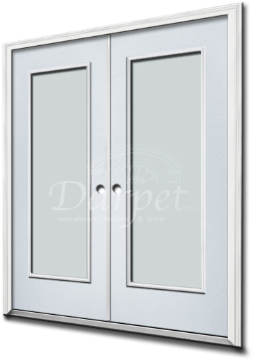 1 Lite Clear Glass Steel Exterior Double Door 6-8 - Wood (490x578), Png Download
