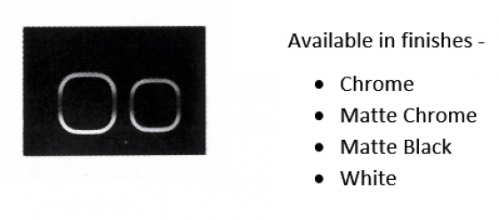 R&t Round Square Button Jb70 Dual Flush - Matte Black - Gemini Dual Flush Button Jb70 (560x560), Png Download