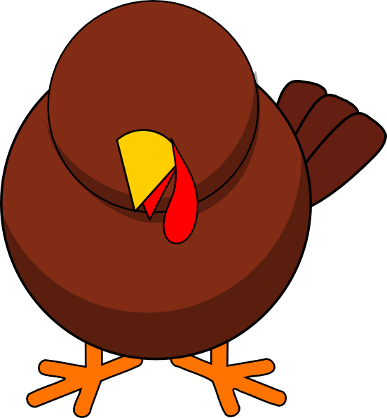 Turkey Without Eyes Clip Art - Turkey Clip Art (552x597), Png Download