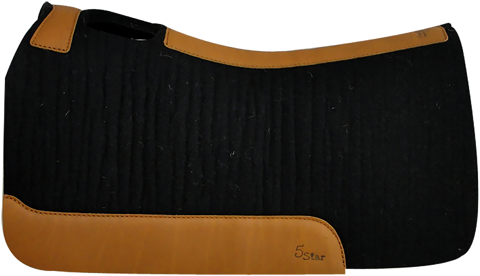 1wb B, 2wb B, 3wb B, 4wb B Barrel Square Skirt Black - 5 Star 3/4 Inch Black Wool Contour Saddle Pad (1000x602), Png Download