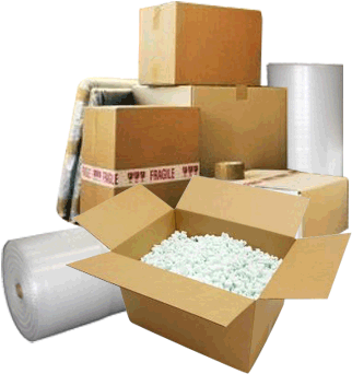 Moving Boxes, Packing Material, Moving Service - Packing Supplies Png (357x368), Png Download