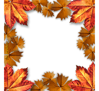 Automn Leaves Photo Frame - October Frame (416x382), Png Download