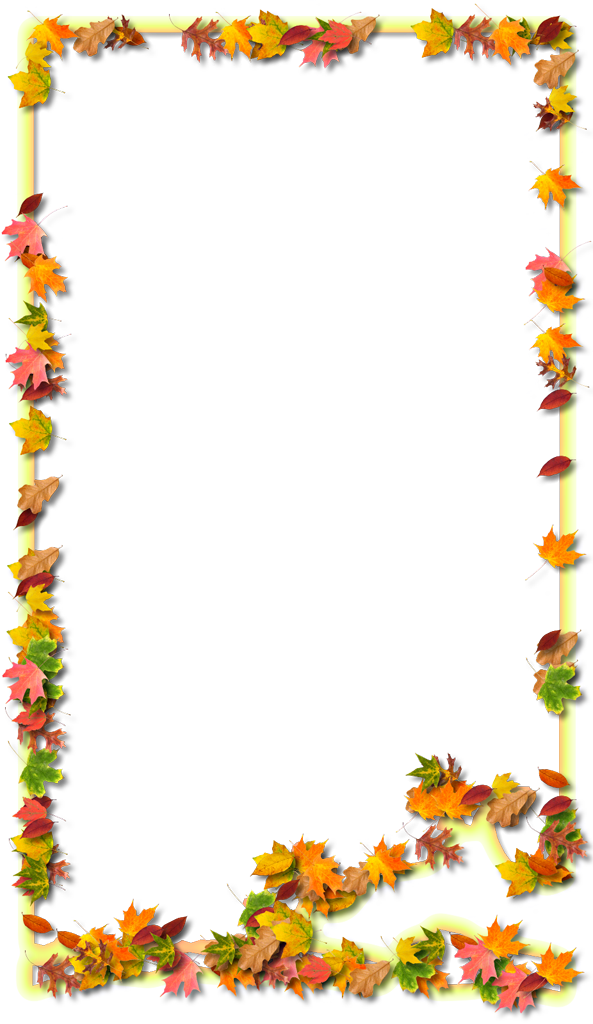 A Yellow And Orange Outline Map Of Okaloosa With Fall - Fall Leaves Frame Png (445x768), Png Download