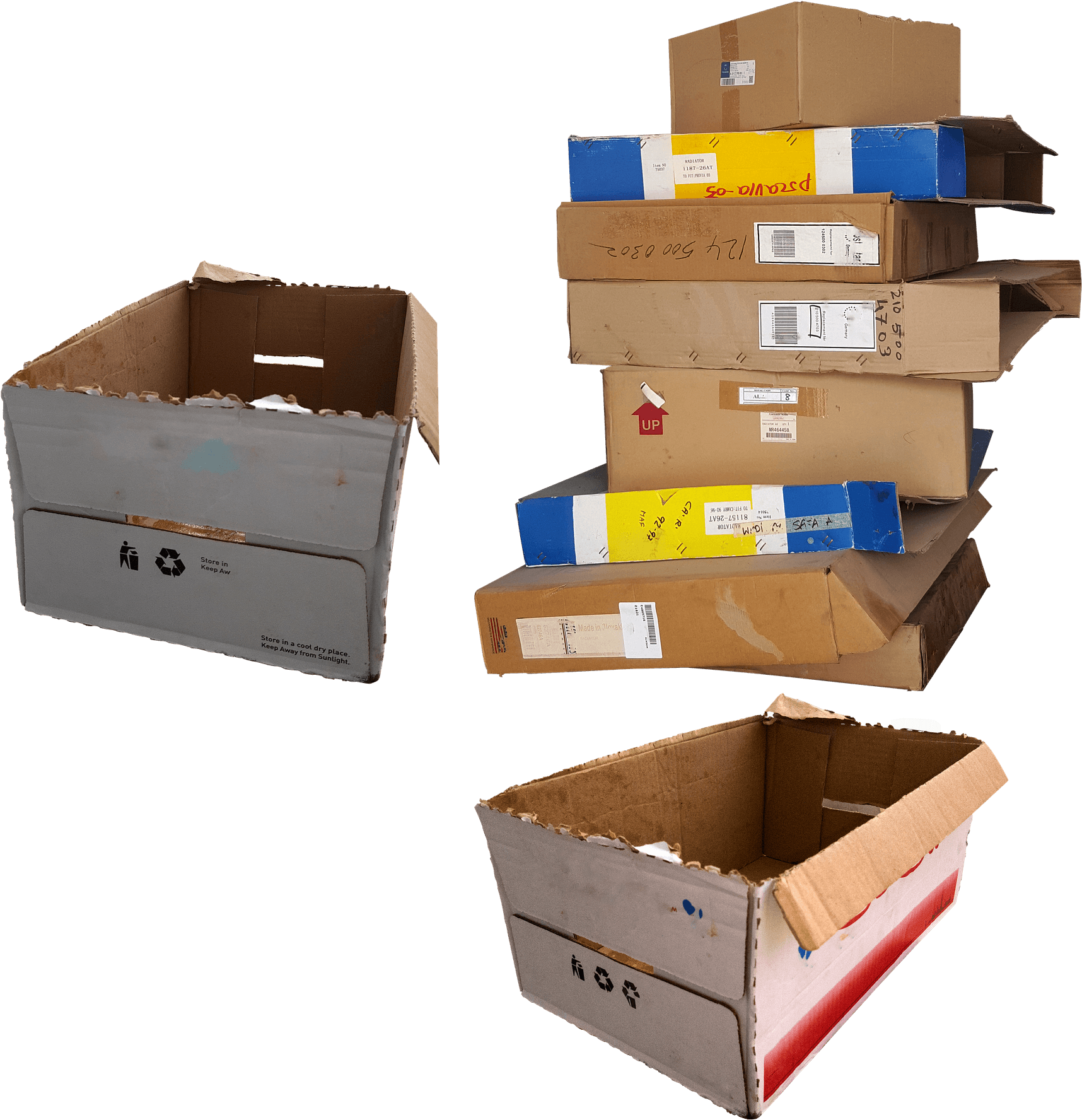 If Your Boxes Look Like This, You're Gonna Have A Bad - Basurero Reciclado De Carton (1828x1920), Png Download