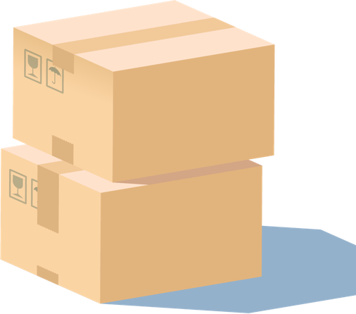 Moving-boxes - Moving Company (506x446), Png Download
