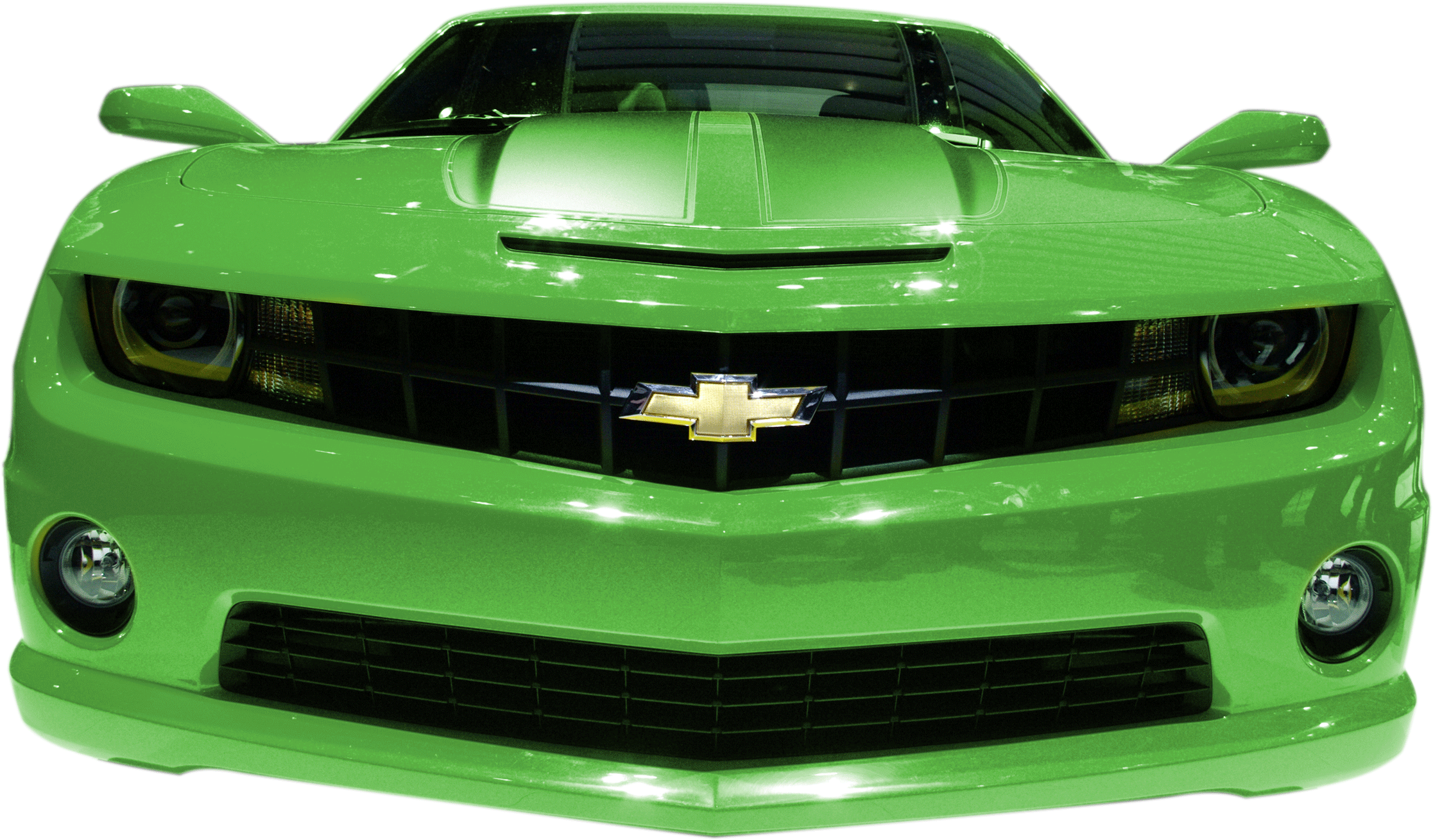 Green Chevrolet Camaro Isolated - Chevrolet Camaro (2570x1707), Png Download