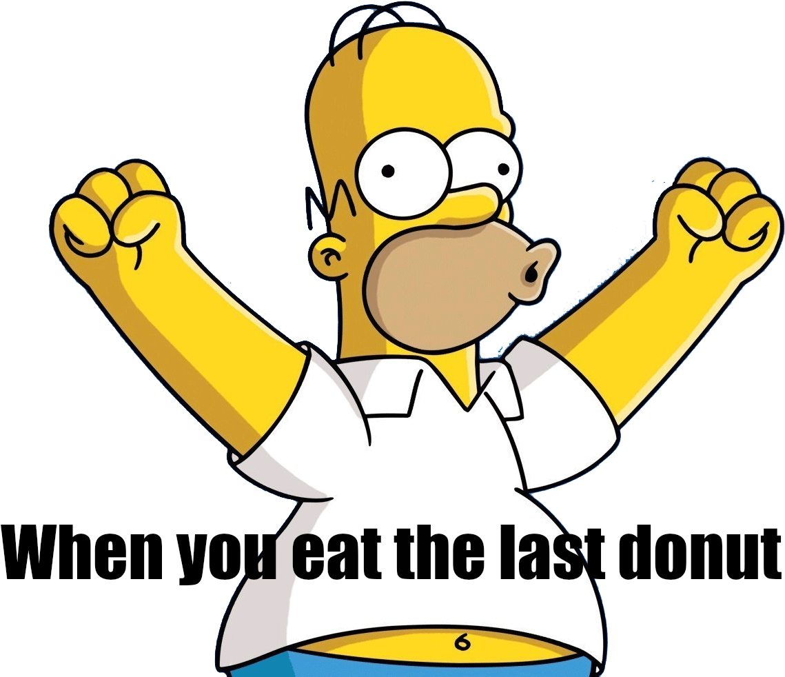 Last Donut - Homer Simpson (1280x1024), Png Download